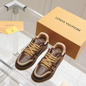 LV Bolt-style colorful couple's sneakers
