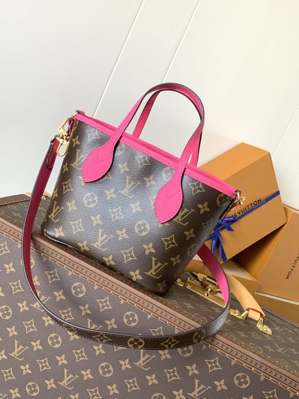 Neverfull Bandoulière Inside Out BB M12106 Rose Red - Image 3