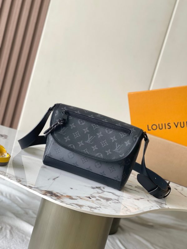 Postman bag M12681 in grey color