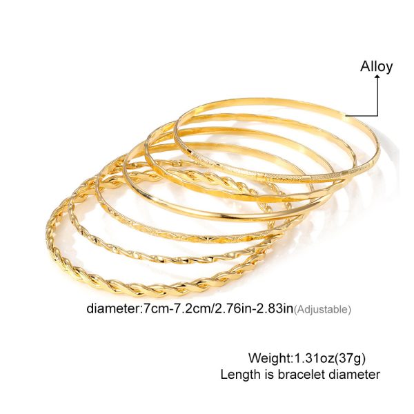 Bracelet Diamond Twist Gloss Bracelet 6-piece - Image 5