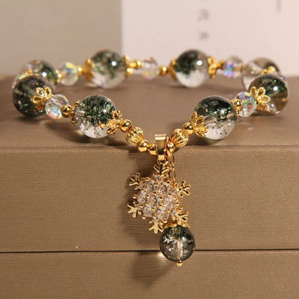 Green Phantom Snowflake Crystal Bracelet