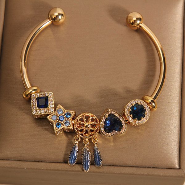 Blue Ocean Heart Bracelet - Image 5