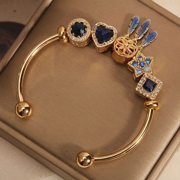 Blue Ocean Heart Bracelet - Image 4