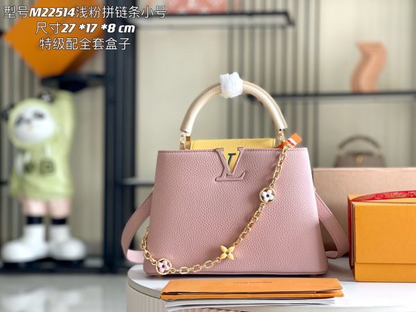 Pink-flowered Citrus Flower Three-Piece Capucines BB Handbag