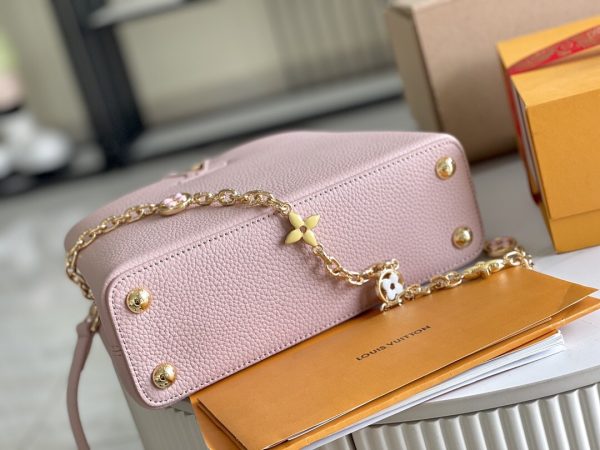 Pink-flowered Citrus Flower Three-Piece Capucines BB Handbag - Image 5