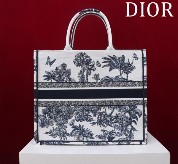 Dior Book Tote - Almond Tree Medium Size - Image 3