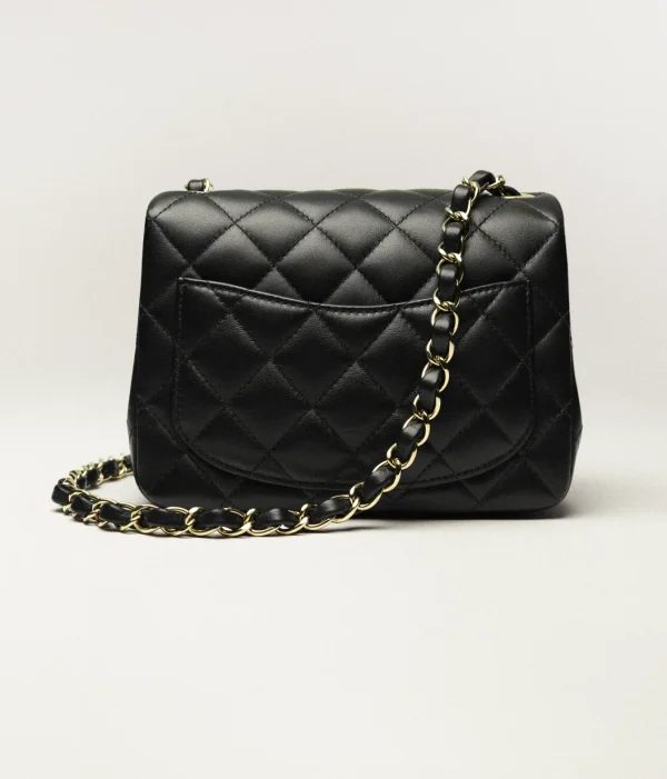CHANEL Mini Classic Handbag Sheep leather and gold metal black - Image 3