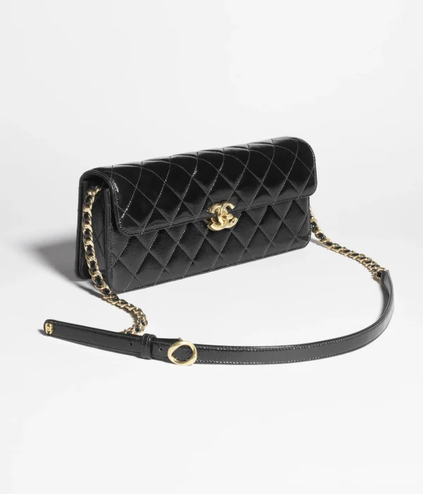CHANEL Large cap bag   Sheep patent leather and golden metal black - Image 4