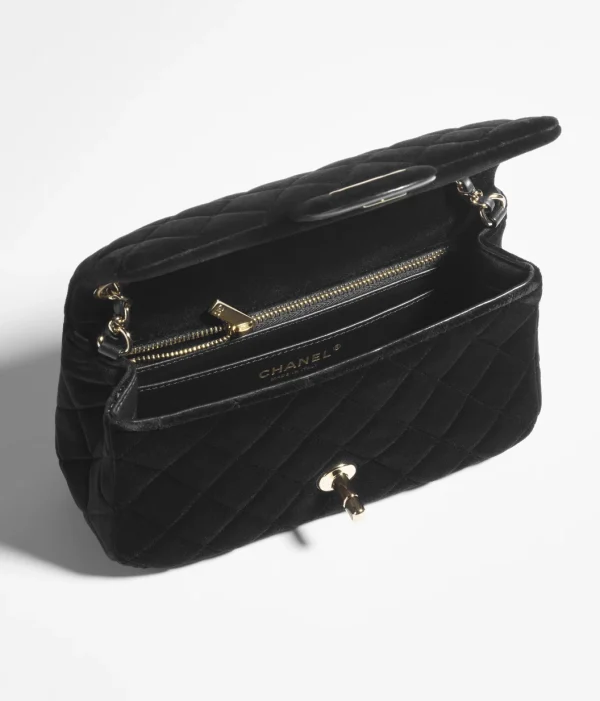 CHANEL Mini cap bag   Velvet, crystal, and gold metal black - Image 3