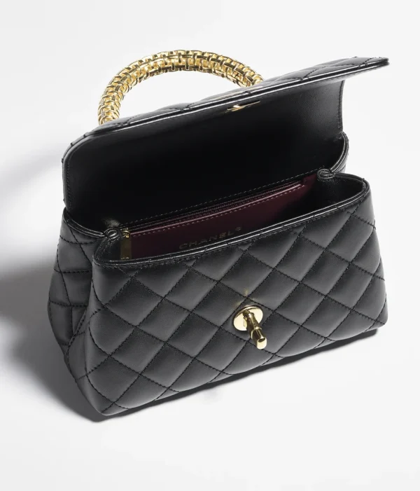 CHANEL Mini hood bag with handle made of calf leather - Image 3