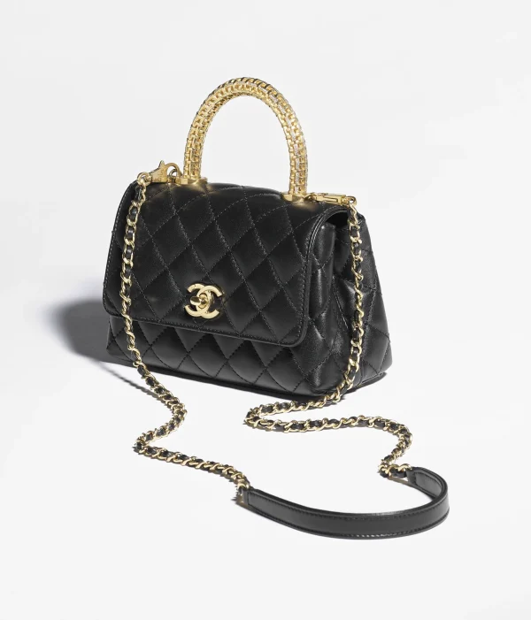 CHANEL Mini hood bag with handle made of calf leather - Image 4