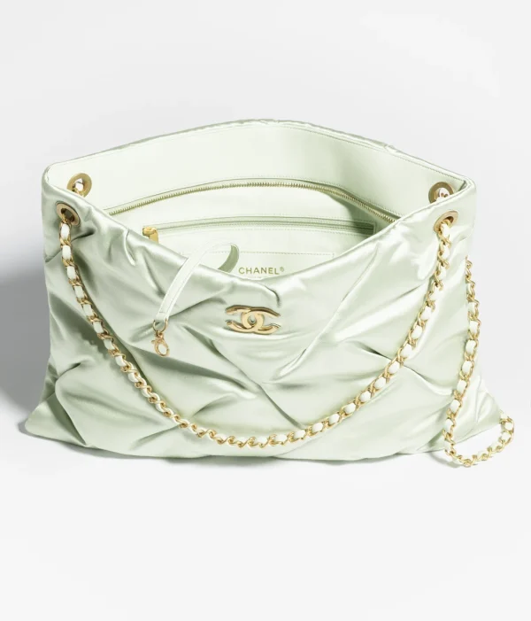 CHANEL Large carry on bag   Silk and gold metal - Image 3
