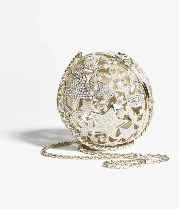 CHANEL Spherical hard dinner bag   golden metal - Image 4