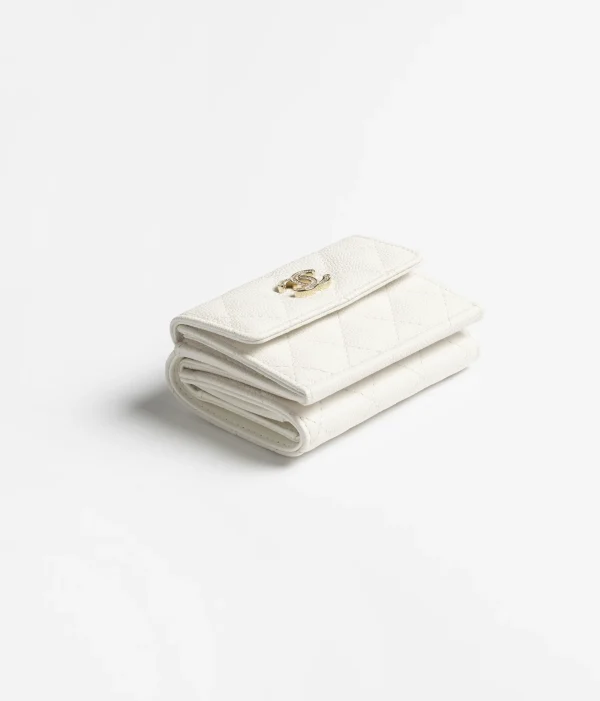 CHANEL White small double-layer wallet - Image 2