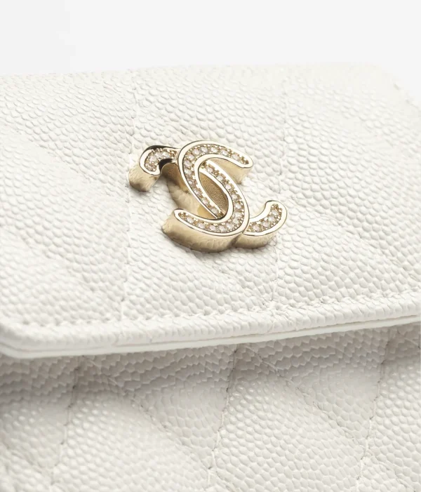 CHANEL White small double-layer wallet - Image 4