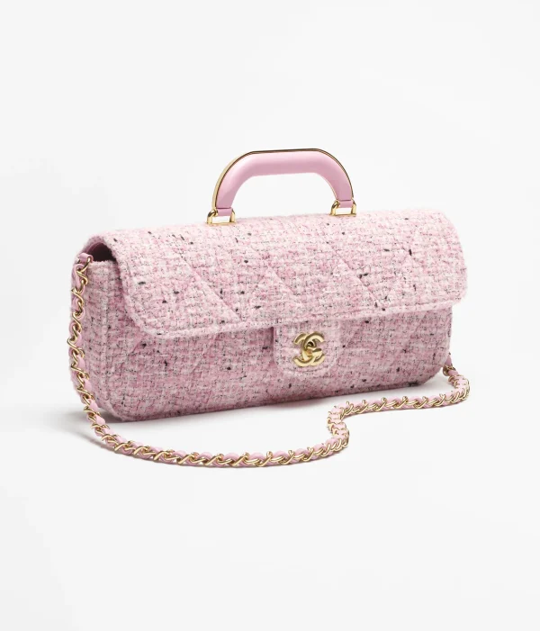 CHANEL Pink large cap bag with handle - Image 2