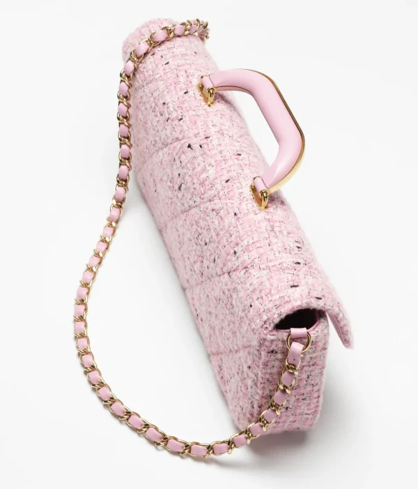 CHANEL Pink large cap bag with handle - Image 3