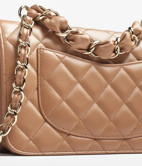 CHANEL Mouth cap bag   Polish lambskin and golden metal camel - Image 2