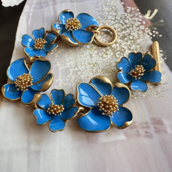 Colored enamel flower bracelet - Image 5