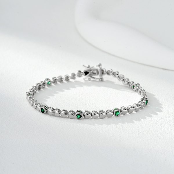 S925 pure silver hip-hop tennis chain, exclusive high-end fashion handpiece with colorful zirconium stones - Image 5
