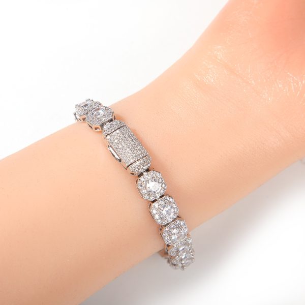 Square sugar-topped zircon bracelet - Image 5