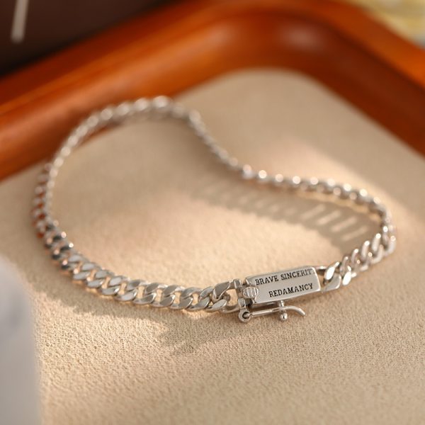 Couple-style square-shaped Cuban chain bracelet - Image 4
