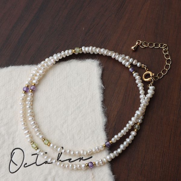 Irregular small pearl natural freshwater pearl necklace