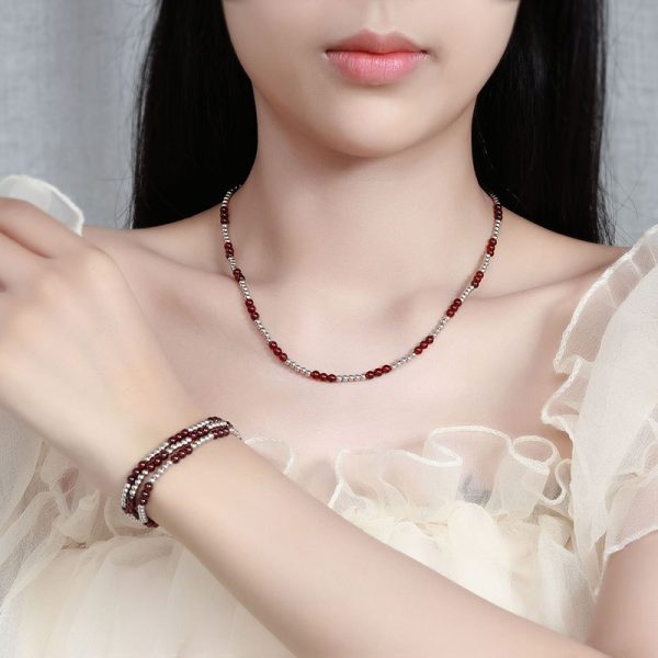 Luxury-Style Pearl Natural Citrine Beaded Necklace