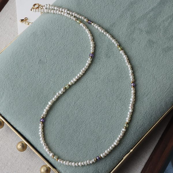 Irregular small pearl natural freshwater pearl necklace - Image 2