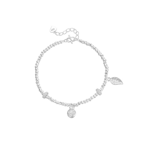 Fu character leaf bracelet