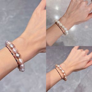 Irregular pearl elastic bracelet