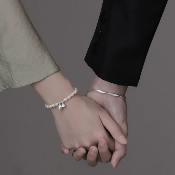 Pearl Lotus Seed Beaded Couple Bracelet