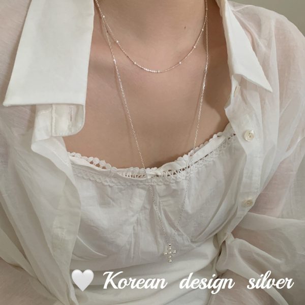 Pearl Cross Necklace - Image 2