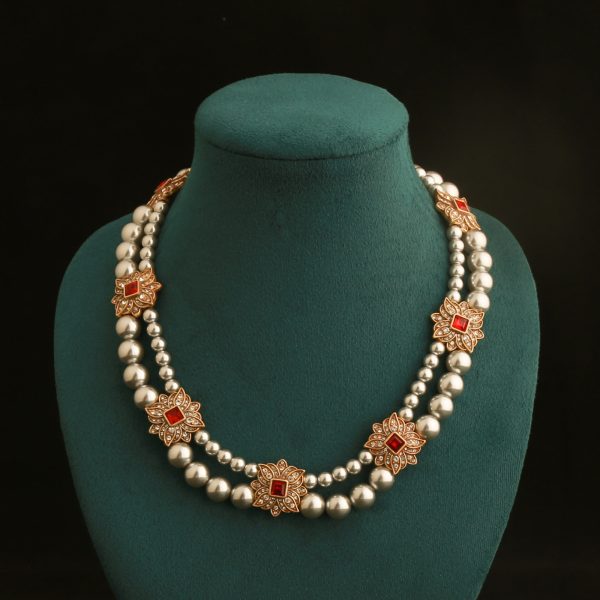Double-row pearl necklace - Image 2