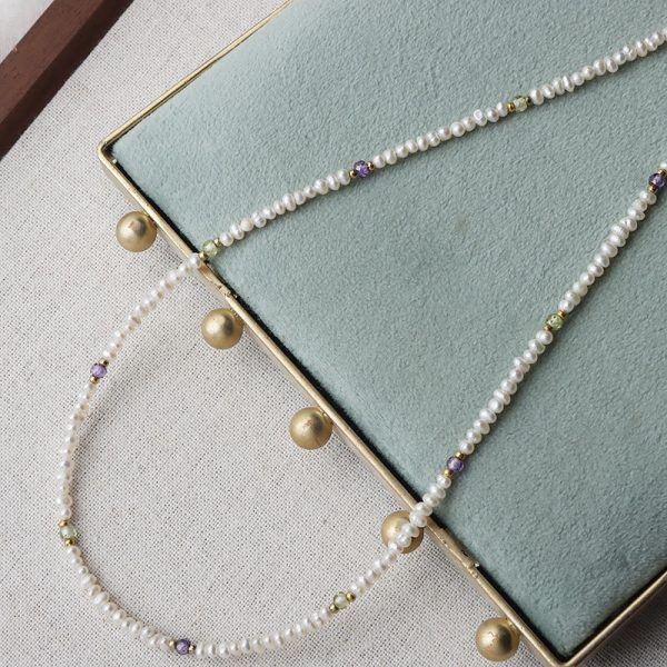 Irregular small pearl natural freshwater pearl necklace - Image 4