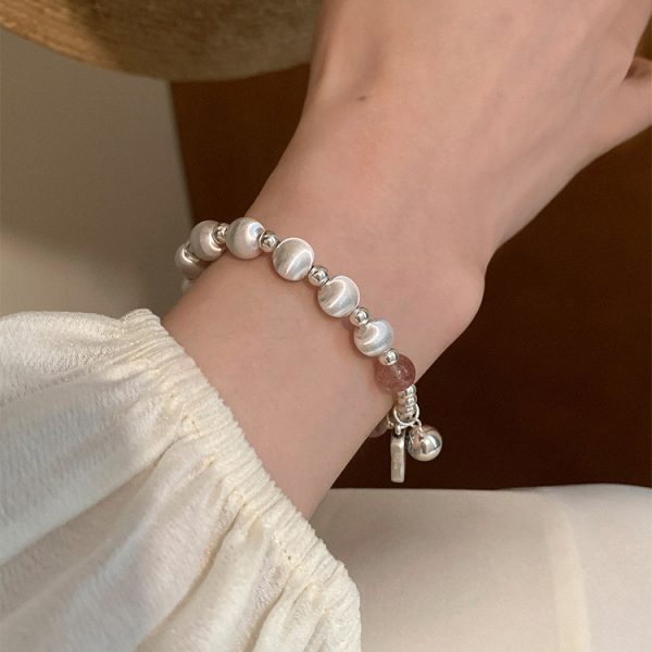Strawberry Crystal Auspicious Charm Bracelet - Image 3