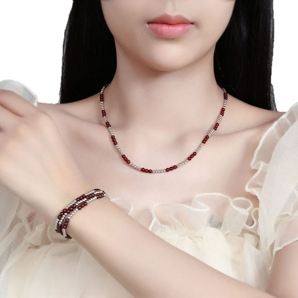 Luxury-Style Pearl Natural Citrine Beaded Necklace - Image 3