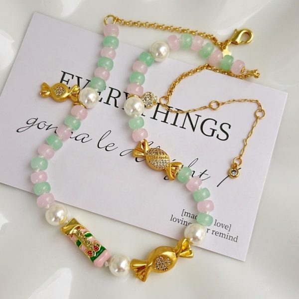 Candy Pearl Natural Stone Necklace - Image 3