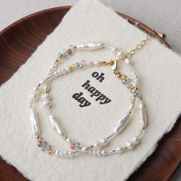 Freshwater pearl necklace and collar chain - Image 3