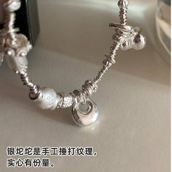 Small gourd-shaped fat Fu Shui silver bracelet - Image 2