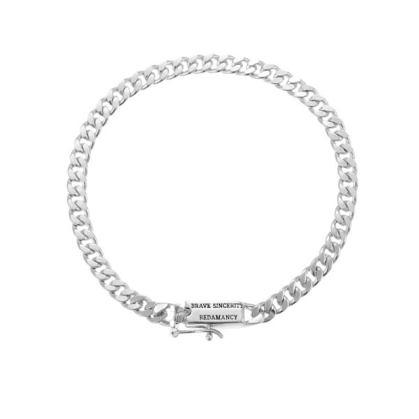 Couple-style square-shaped Cuban chain bracelet
