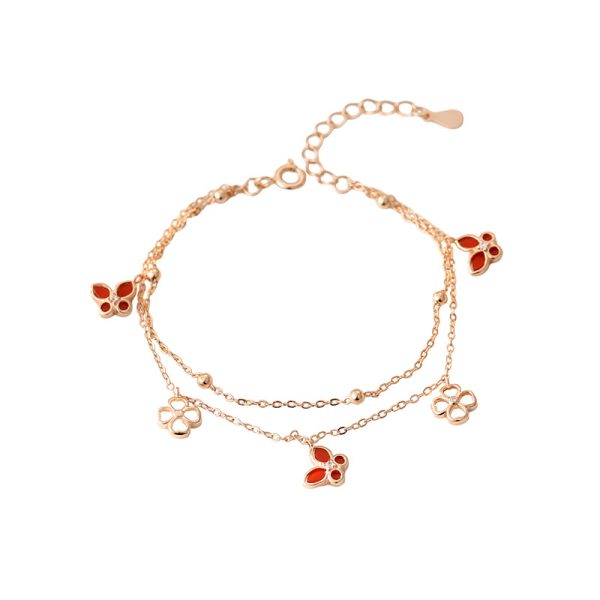 Four-leaf clover butterfly bracelet - Image 3