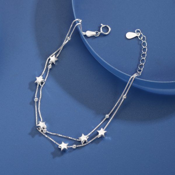 Double-layered stacked bracelet