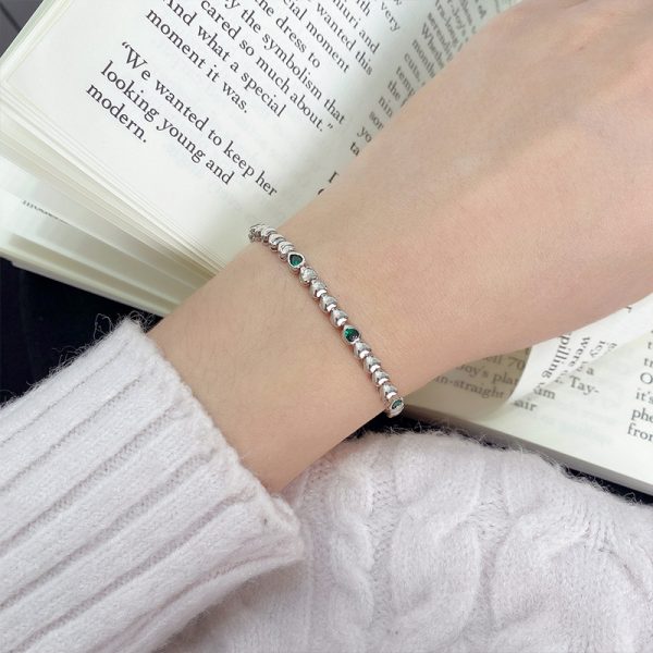 S925 pure silver hip-hop tennis chain, exclusive high-end fashion handpiece with colorful zirconium stones
