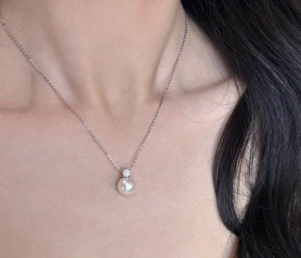 Freshwater pearl pendant necklace - Image 3