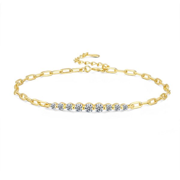 Irregular straight-linked bracelet