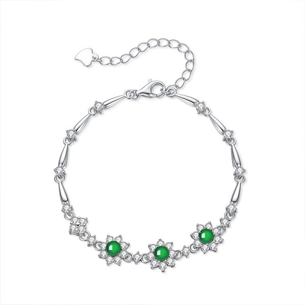 Natural hazardous material blue water jade bracelet - Image 3