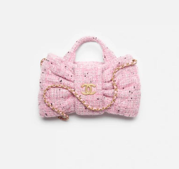 CHANEL Pink mini bow handbag