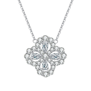 Sterling Silver Clover Necklace Forest Series Versatile Premium Pendant