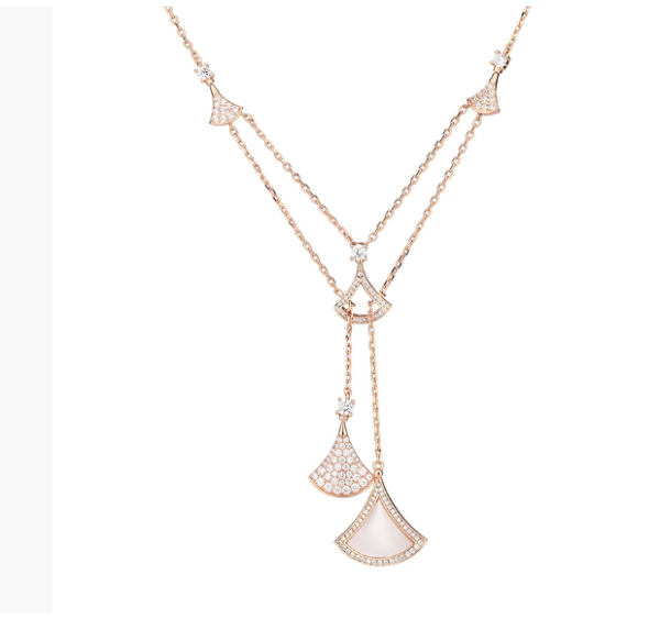 Fashion V gold fan-shaped collarbone chain for women